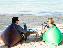 Couple relaxing on Beach Samui		